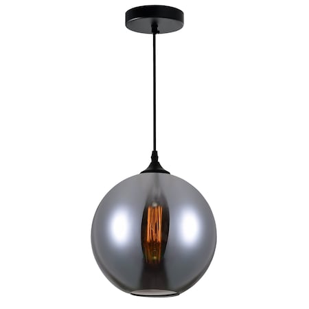 Cwi Lighting Glass 1 Light Down Mini Pendant With Smoke Finish 5553P10-Smoke